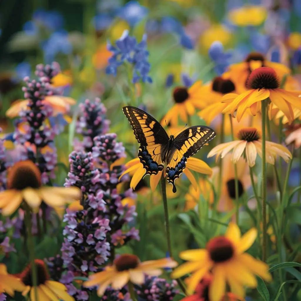 creating layered plant heights a butterfly garden