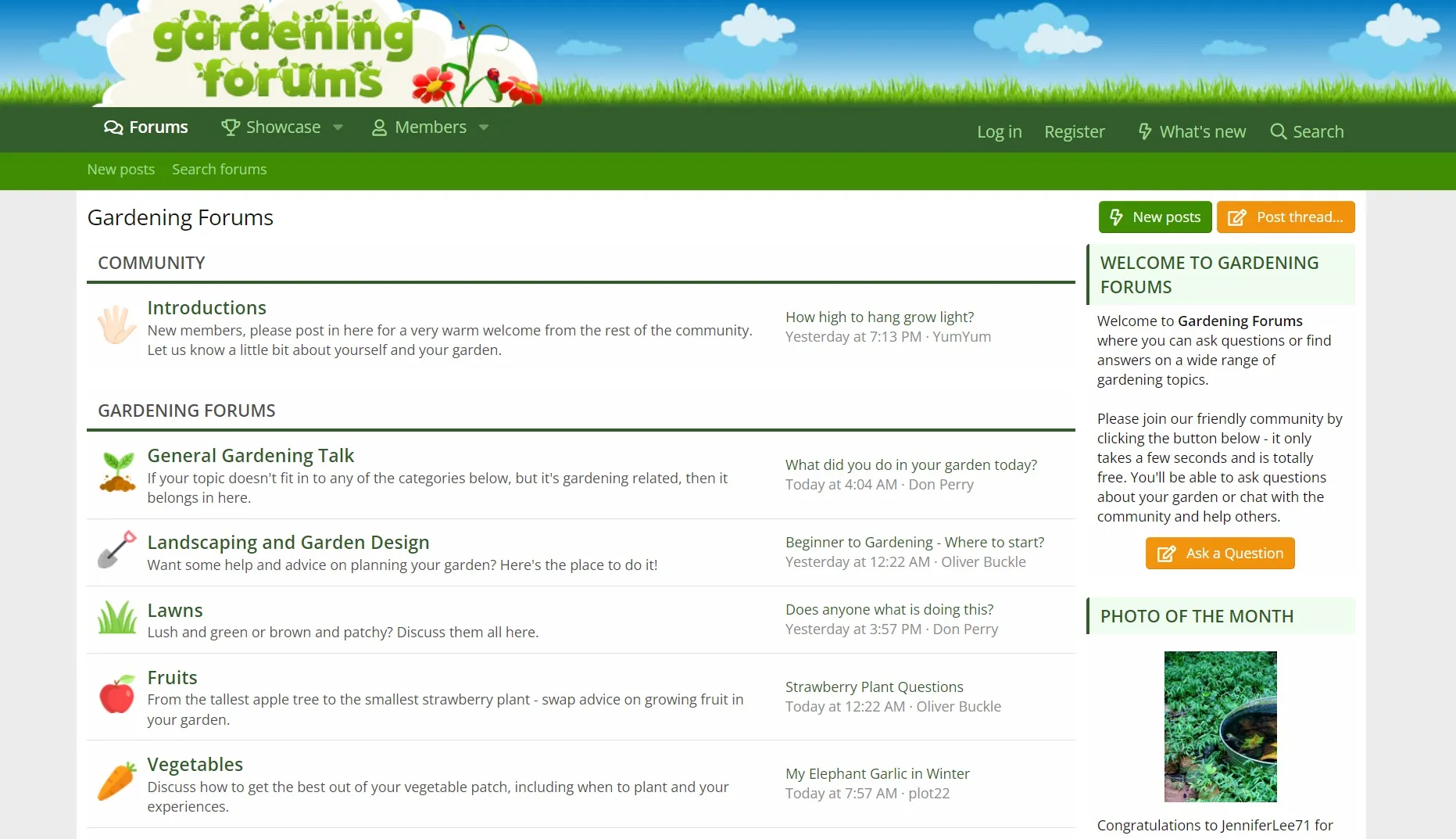 online communities and forums for family garden projects