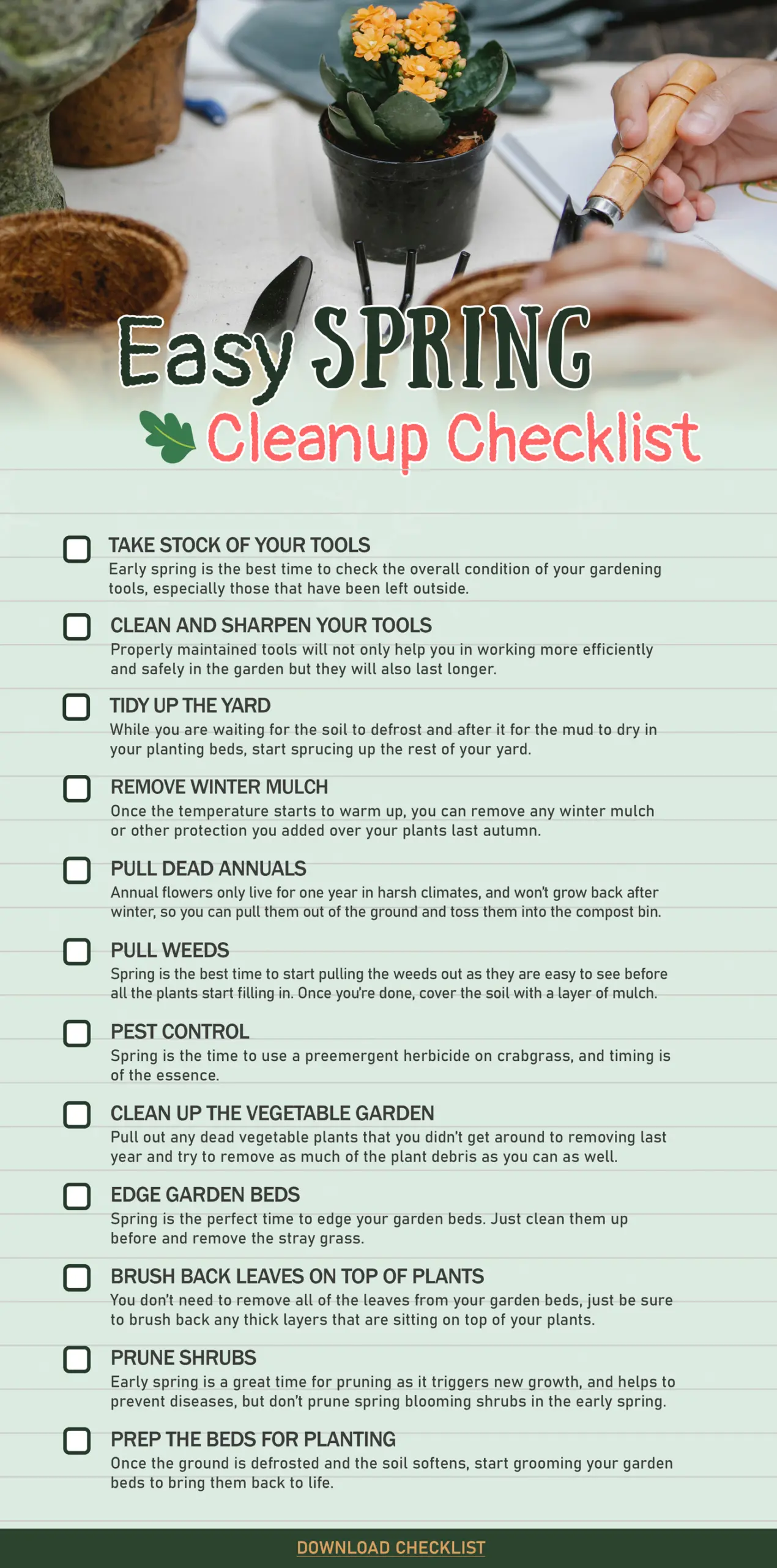 end-of-season garden cleanup maintenance checklist