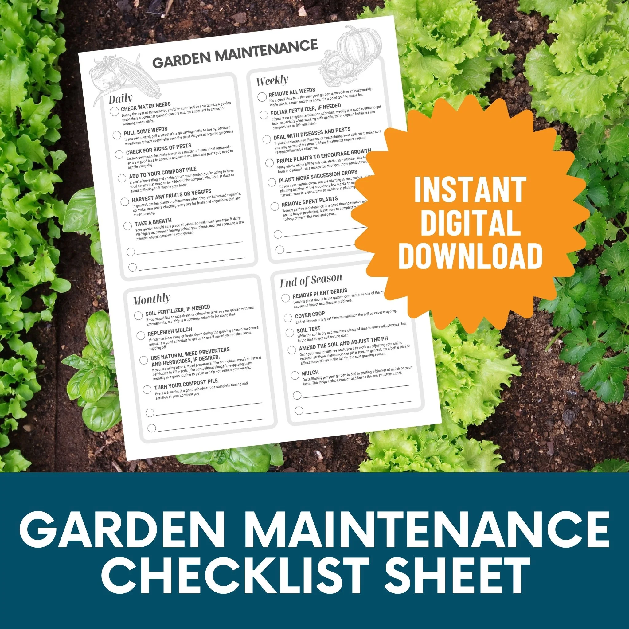 seasonal maintenance considerations garden checklist