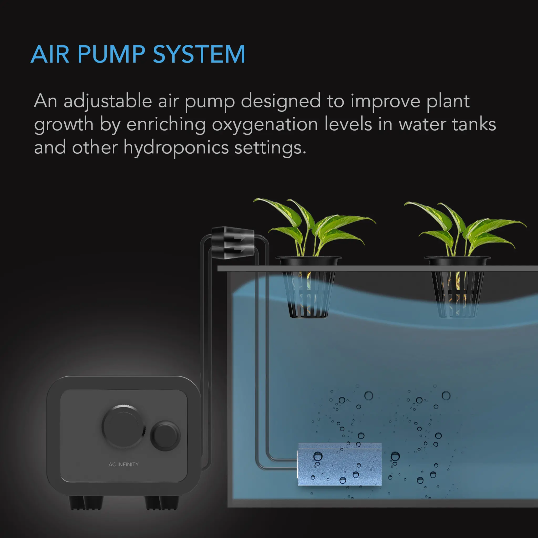 pumps and aeration equipment hydroponic gardening systems