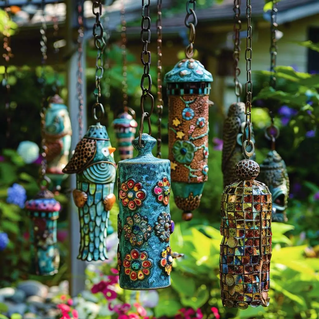 diy wind chimes and garden art seasonal decor ideas